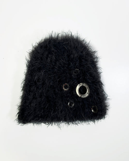 Fur Eyelets Beanie
