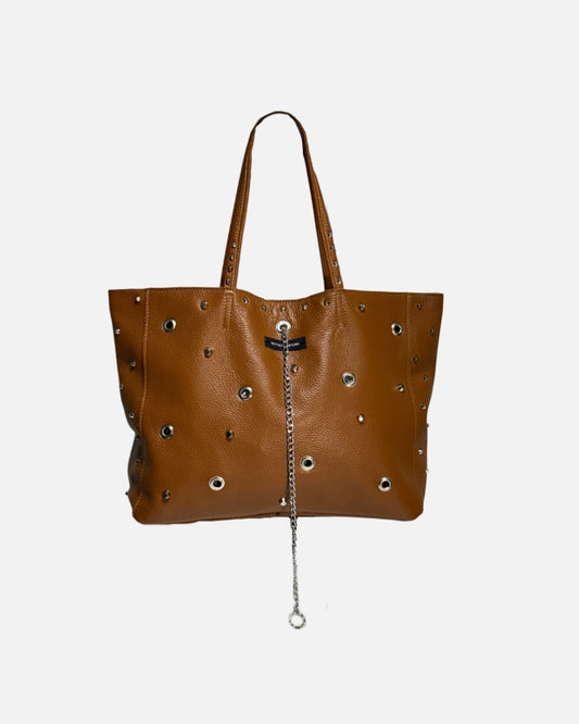Cognac Leather Shopper