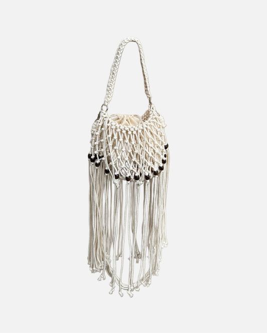 White Macrame Bag