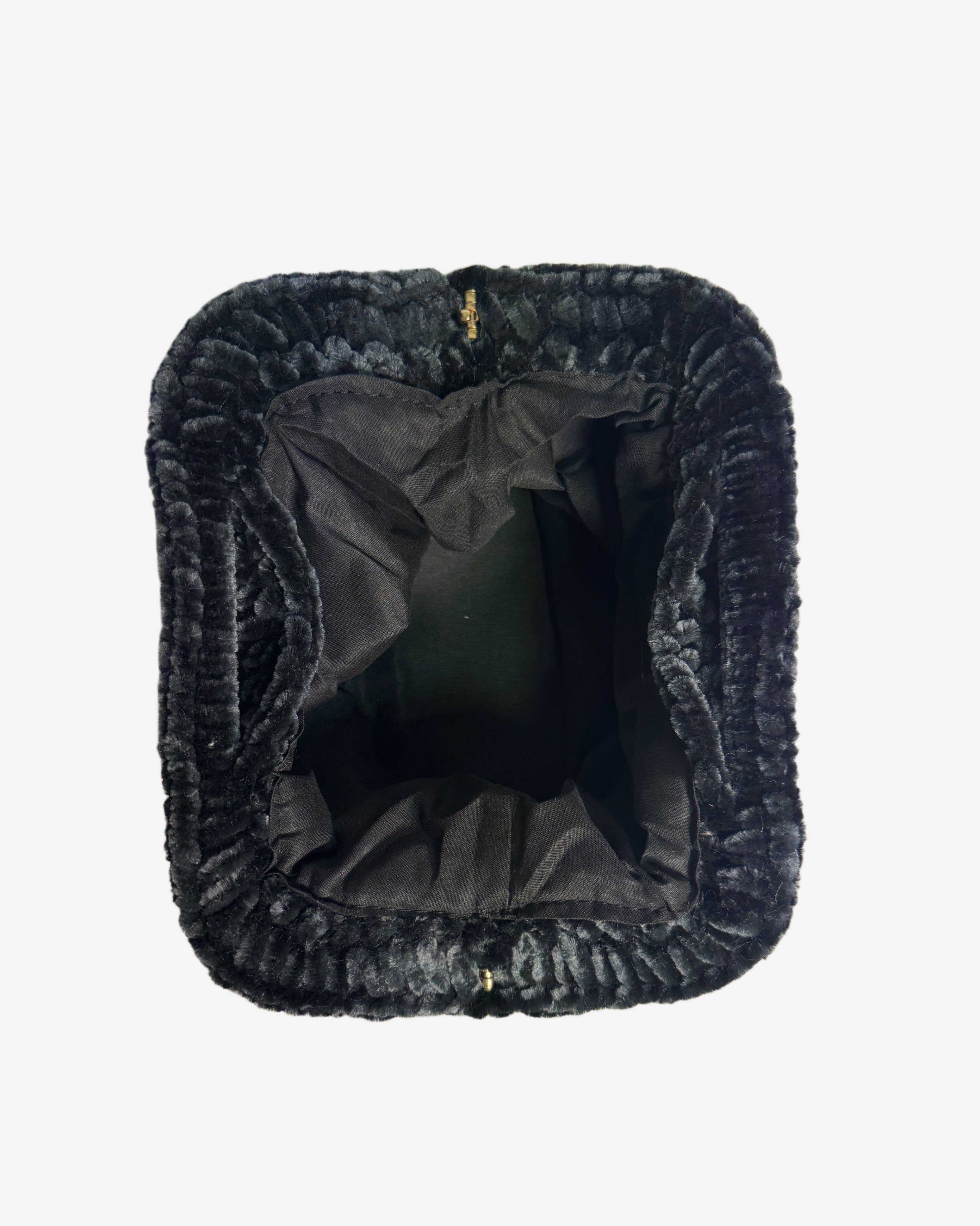 Dark Grey Velvet Clutch