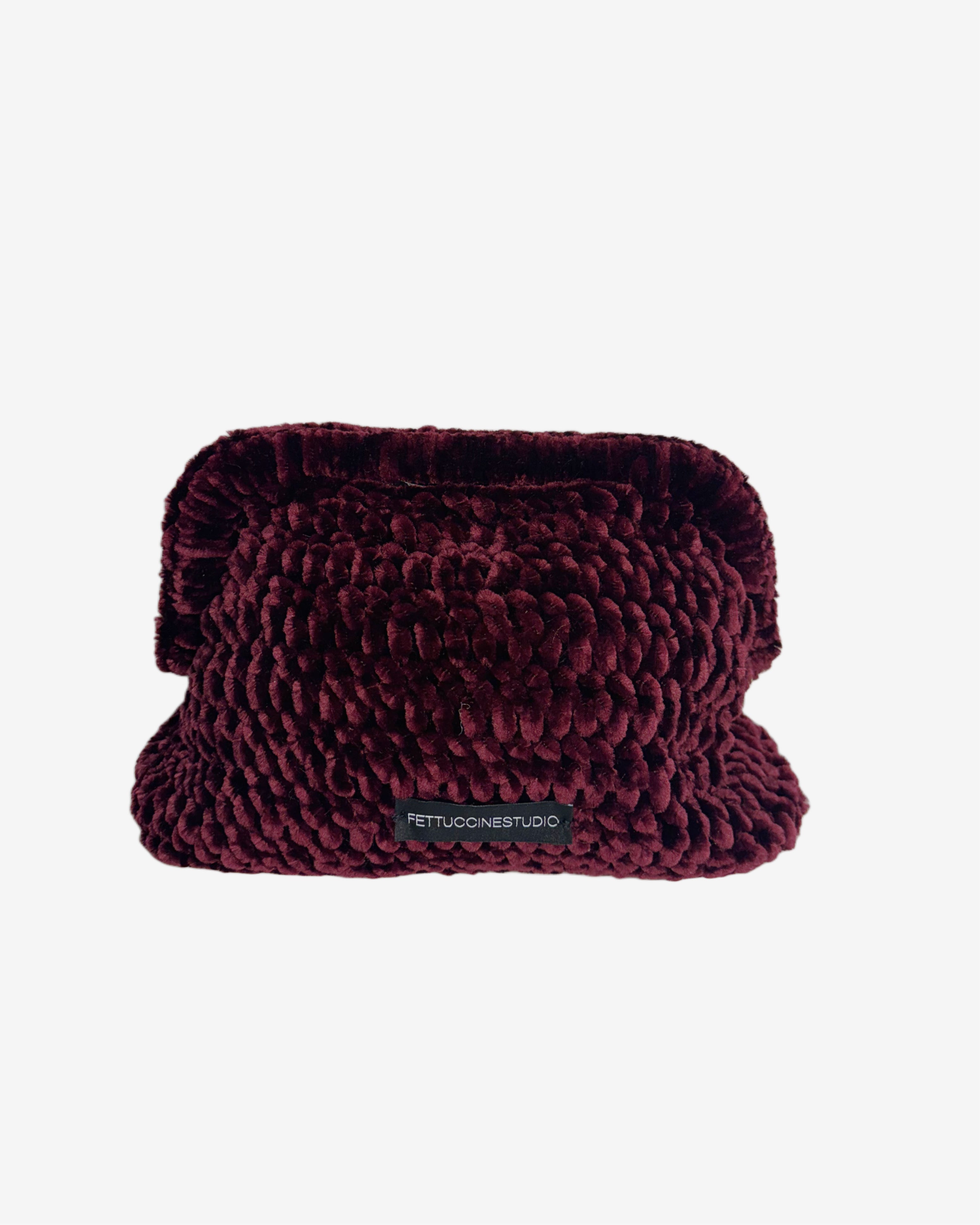 Burgundy Velvet Clutch