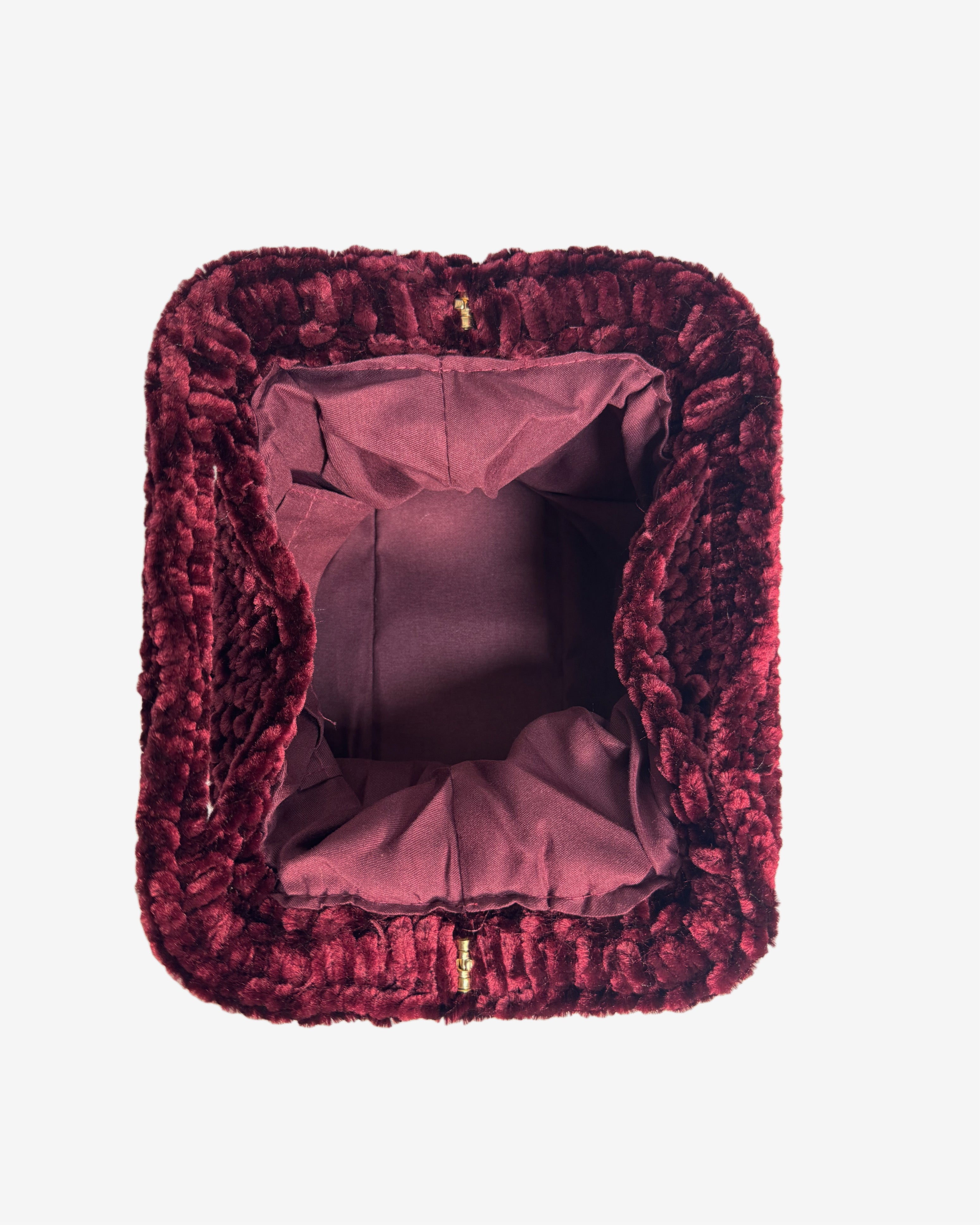 Burgundy Velvet Clutch