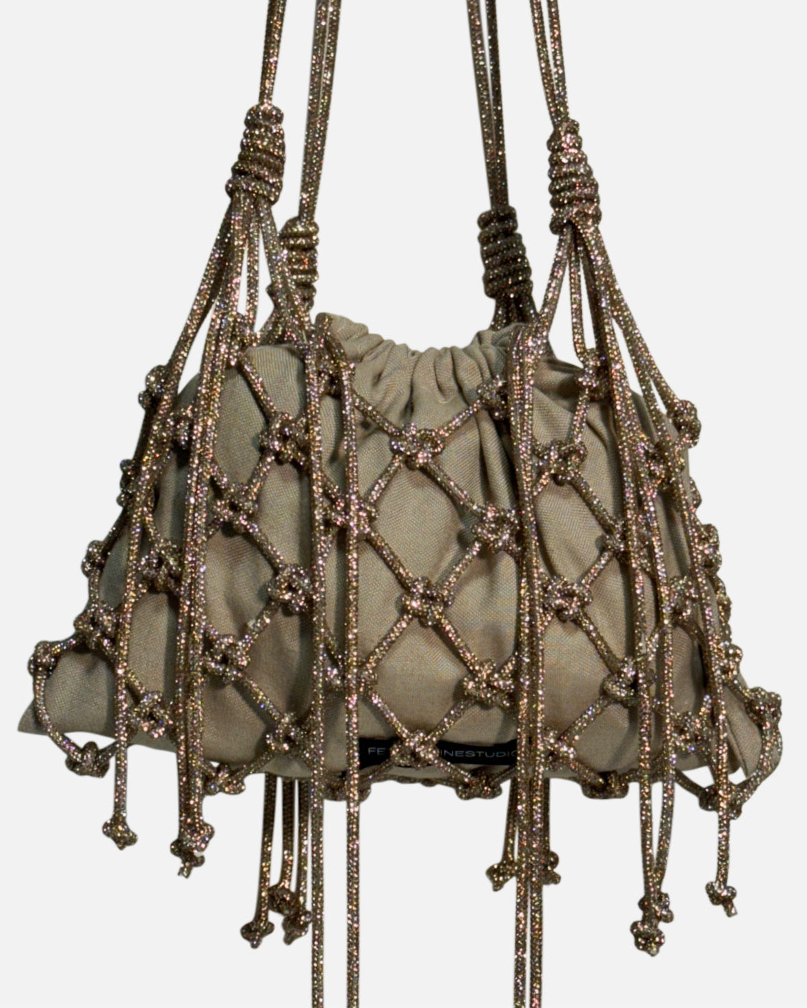 Champagne Crystal Bag M